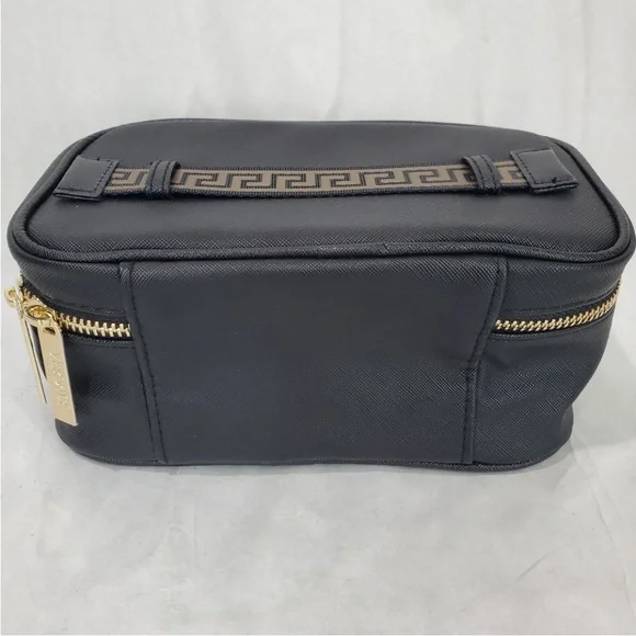 Versace Black and Gold Toiletry Bag Vanity Case Parfums Collection - Picture 7 of 9